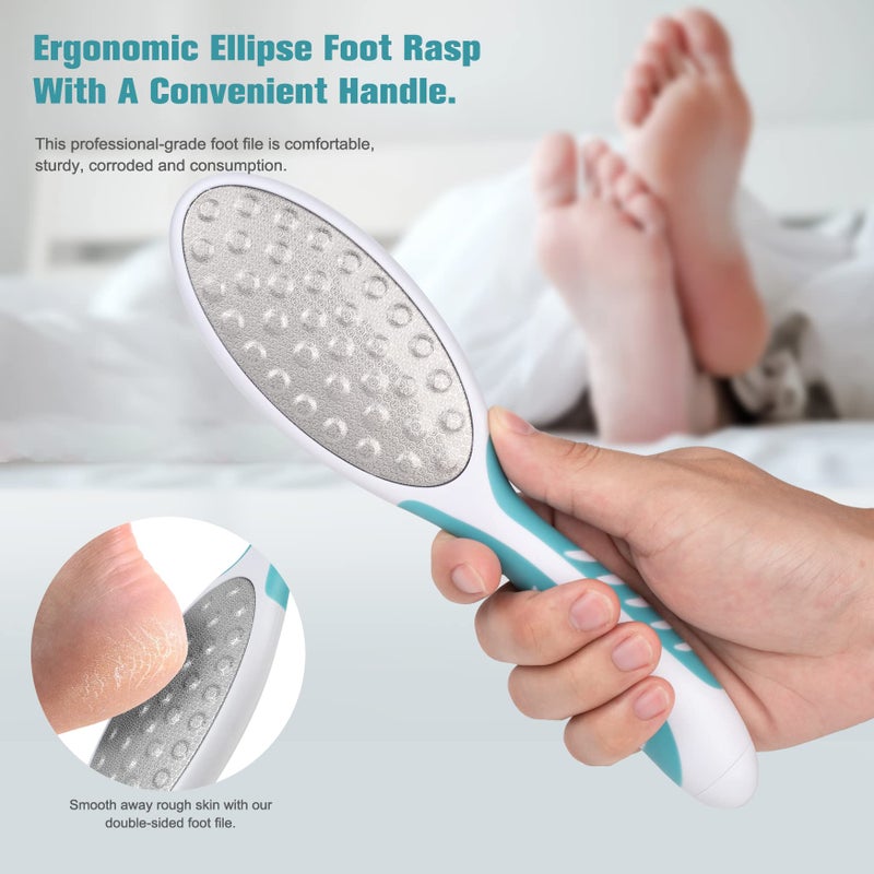 FVION Foot File Callus Remover Cracked Heel Shaver - Double Sided Pedicure File/Foot Scraper for Wet and Dry Feet - Image 3